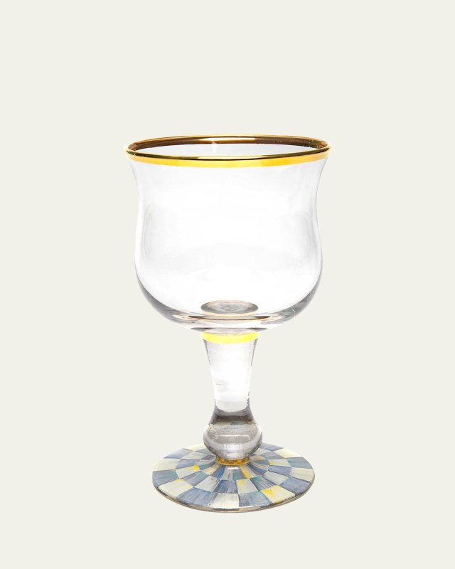 Sterling Check Wine Glass